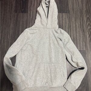GAP Light Heather Gray Fleece-Lined Hoodie